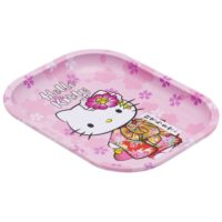 Metal Rolling Tray - Hello Kitty 'Kimono Pink' - 18 x 14cm