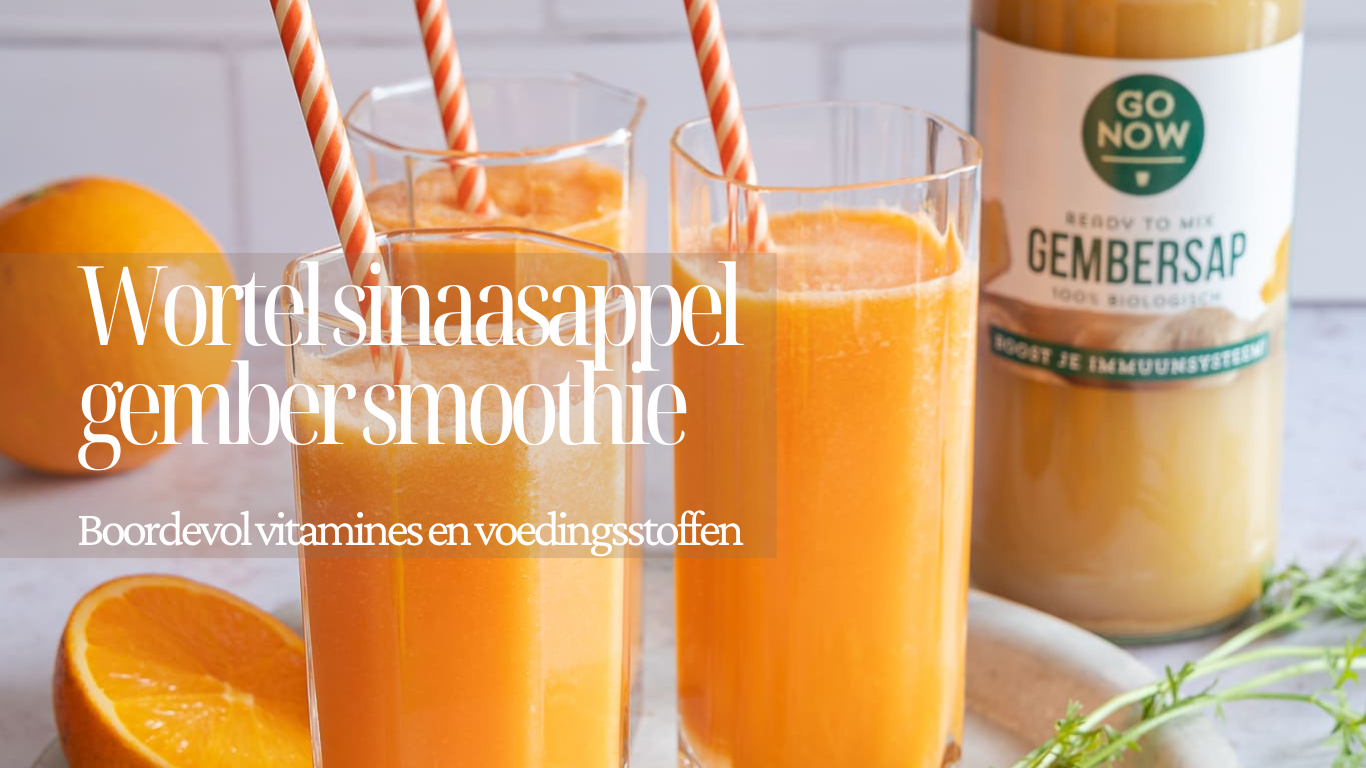 Banner - Go now - Wortel sinaasappel gember smoothie - De Stoelendans